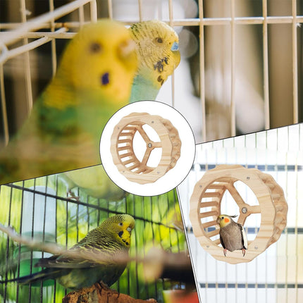 Wooden Parrot Toy Bird Cage Climbing Ladder Swing Stand Play Accessories