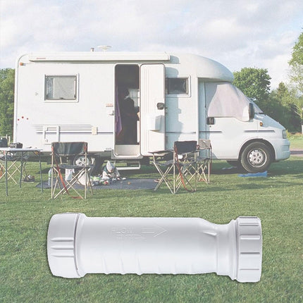 White Waterless Self Sealing Waste Valve Inline Trap Bath Basin For Caravan RV