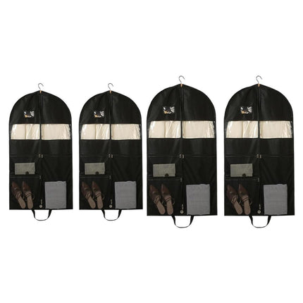 2pcs Hanging Closet Garment Dust Cover Storage Bag Clothes Protector Organizer