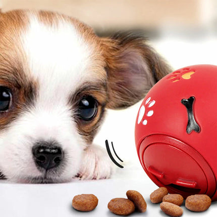7.5cm Dog Pet Fun Tough-Treat Ball Tumbler Mental Food Dispenser Feeder Puzzle Toy