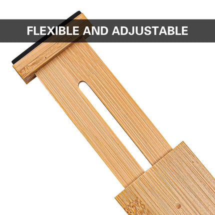 4PCS Bamboo Drawer Retractable Partitions Durable for Home Kitchen Desk Use