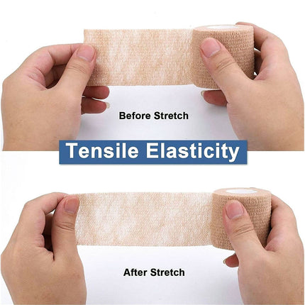 6PCS Self Adhesive Elastic Wrap Non Woven Cohesive Tape for Sports and Daily Use