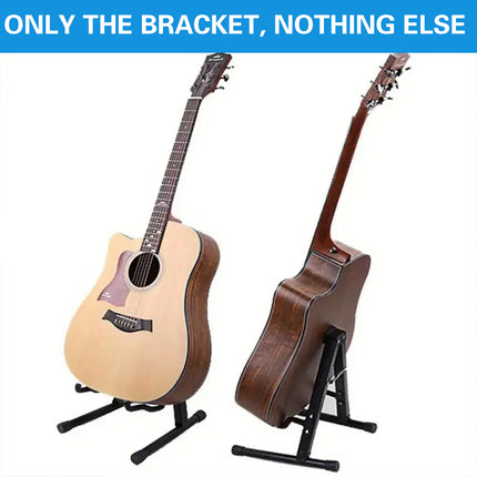 Folding Double Guitar Stand Floor Rack Electric Acoustic Bass Gig Holder Mount