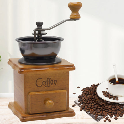 Vintage Manual Coffee Bean Grinder Classic Hand Coffee Machine Retro Grinding