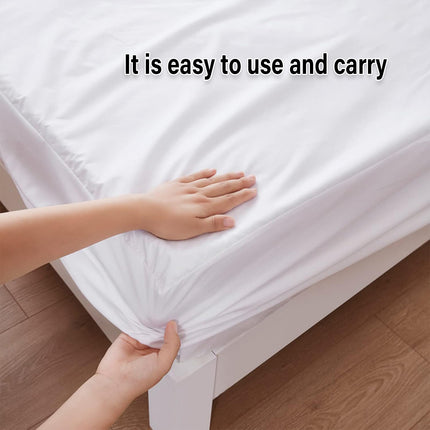 Waterproof Mattress Cover Protector Fitted Bed Top Sheet for Double or Queen