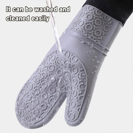 Kitchen Heat Resistant Gloves Pair Cooking Oven Mitts Baking BBQ Insulated Glove