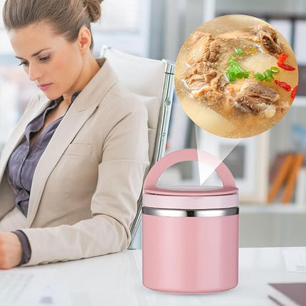 1L Large Capacity Stainless Steel Insulated Lunch Box Food Container Durable