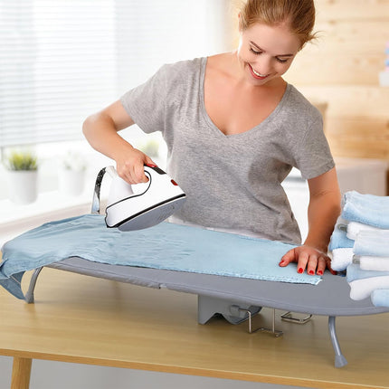 Foldable Ironing Board Wall Mount Compact Laundry Press Stand with Iron Holder