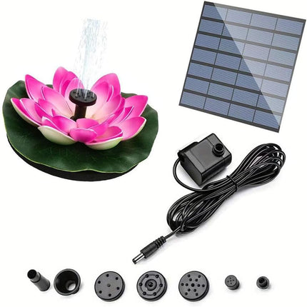 Water Fountain with Lotus Leaf Solar Bird Bath Fountain Pump Lotus Shaped Solar