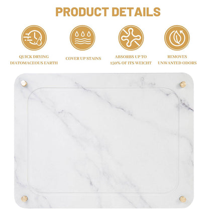 Diatom Mud Water Draining Pad Kitchen Faucet Washbasin Water Absorbing Mat