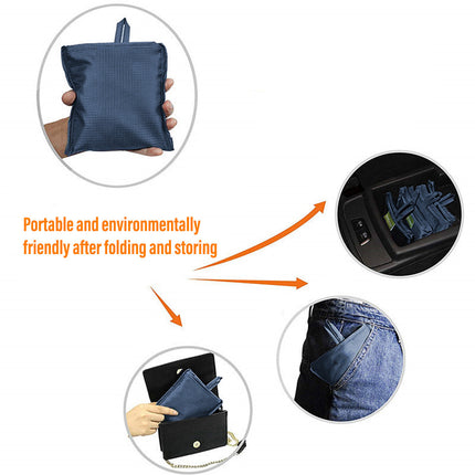 2pcs Foldable Portable Shopping Bags Reusable Eco-Friendly Washable Storage Bags