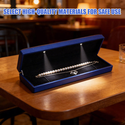 Creative LED Light Jewellery Storage Box Durable for Necklace Display