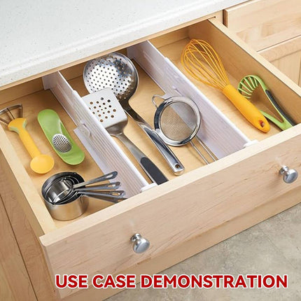 Adjustable Drawer Dividers 6 Pack White 27 to 47cm