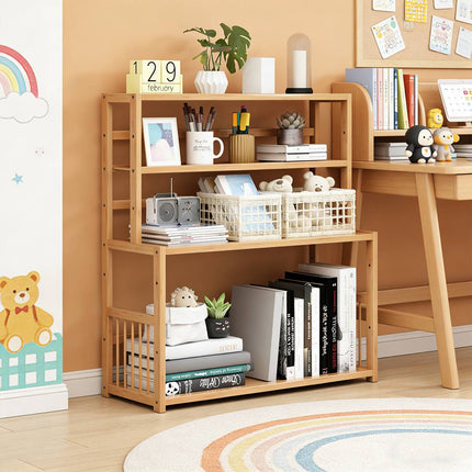 Bamboo Desktop Bookshelf Organiser 60x23x66cm