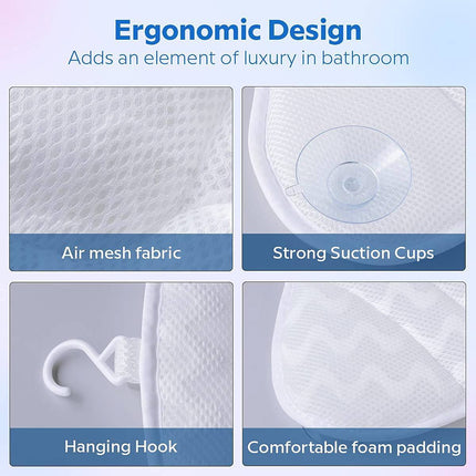 Butterfly Mesh Bath Pillow with 6 Suction Cups