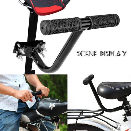 Padded Rear Passenger Bike Seat Kit With Backrest Handle