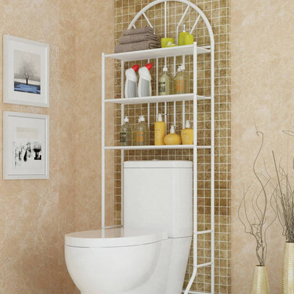 Over Toilet 3 Tier Bathroom Floor Storage Shelf White