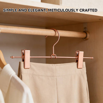 Rose Gold Metal Trouser Clip Hangers 30 Pack 305mm