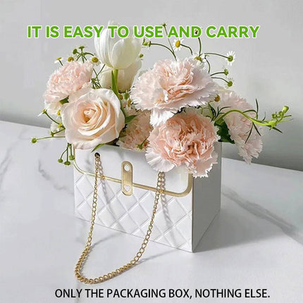 Quilted Handbag Gift Bags Chain Handle 3 Pack