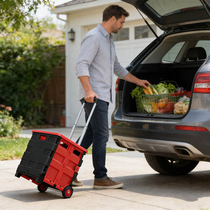 Portable Multi Function Foldable Trolley Case Telescopic Handle Wheels Luggage