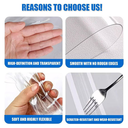 Clear PVC Strip Door Curtain 2 Pack 200cm Thermal Dust Barrier