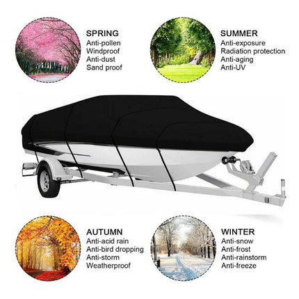 Heavy Duty Marine Boat Cover 600x310cm UV Resistant Waterproof for Yachts