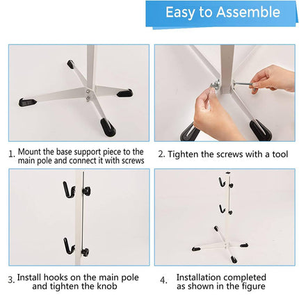 Adjustable Bicycle Floor Parking Stand White