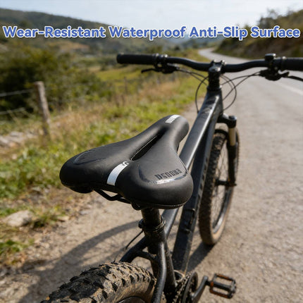 Gel Hollow Bike Saddle 28 x 14.5cm Black Comfort Seat