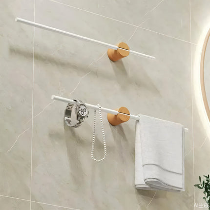 Minimalist Adjustable No-Drill Extendable Towel Rail for Bathroom Home Organizer