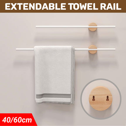 Minimalist Adjustable No-Drill Extendable Towel Rail for Bathroom Home Organizer