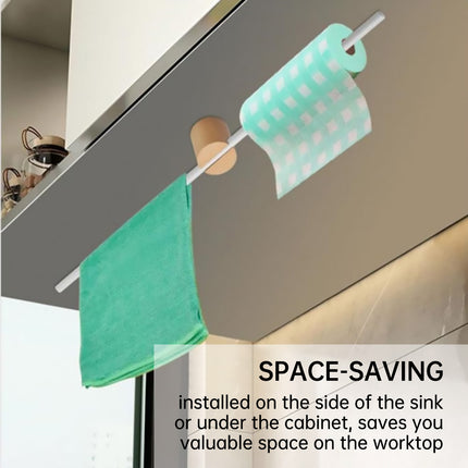 Minimalist Adjustable No-Drill Extendable Towel Rail for Bathroom Home Organizer