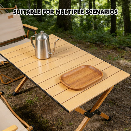 Foldable Camping Table Portable Outdoor Picnic Dining Table X Leg 90×59cm
