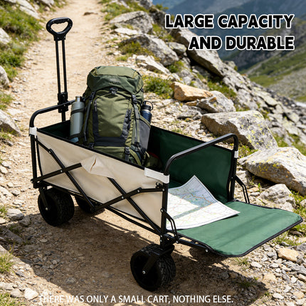 Foldable Outdoor Camping Wagon Cart for Beach Garden Utility Trolley/Wheels