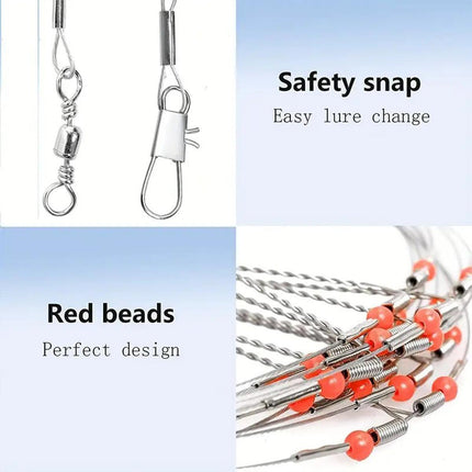 10PCS Wire Balance Hooks Anti Tangle Sea Fishing Rigs Accessories Tackle Set