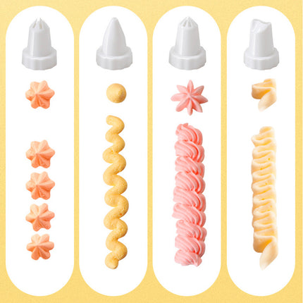 Household Cookie Press Gun Multi Purpose Flower Applicator Baking Cream Tool Set