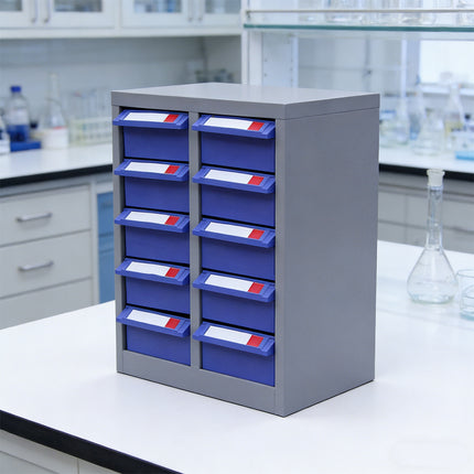 10-Compartment Drawer Type Parts Cabinet Space Saving Organizer Wear-Resistant