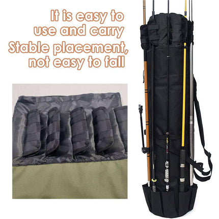 Multifunctional Cylinder Fishing Rod Bag Outdoor Gear Storage Carry Waterproof