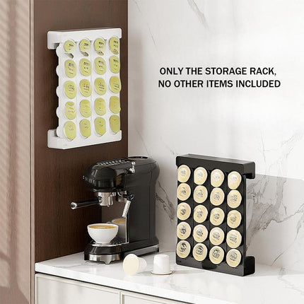 Wall Mounted Coffee Capsule Storage Rack SpaceSaving for Kitchen Cafe Countertop