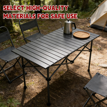 Folding Outdoor Camping Table Portable Aluminium Top Picnic Beach Garden