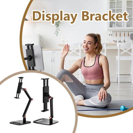 Desktop Folding Phone Tablet Stand Adjustable Height Carbon Steel for Home Office