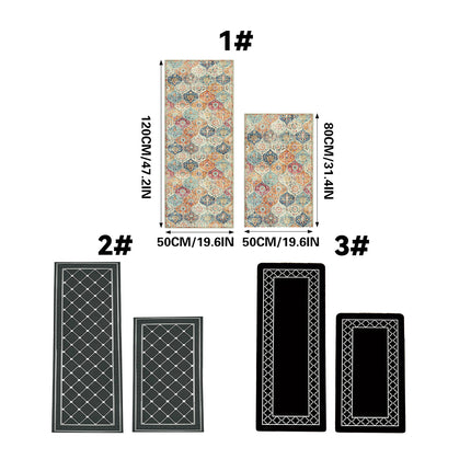 Household Floor Mats 2 Piece Set Non Slip Water Absorbent Dust-Proof Floor Mat