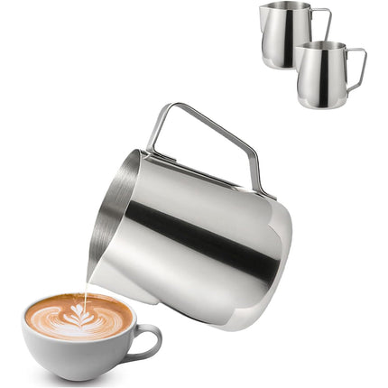 Stainless Steel Latte Art Cup 350ml 600ml Milk Frothing Pitcher Coffee Barista