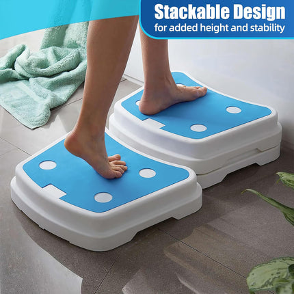 Stackable Bathroom Footstool Bathroom Shower Seat Safty Anti-Slip Durable