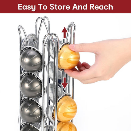 24 Coffee Capsule Holder Rack Storage Stand Pod Display Organizer Shelf Kitchen