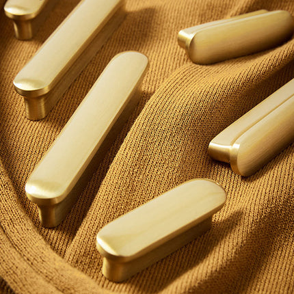 Gold Cabinet Handles 2 Sizes Modern Simple Pulls for Wardrobe Drawer Door Use