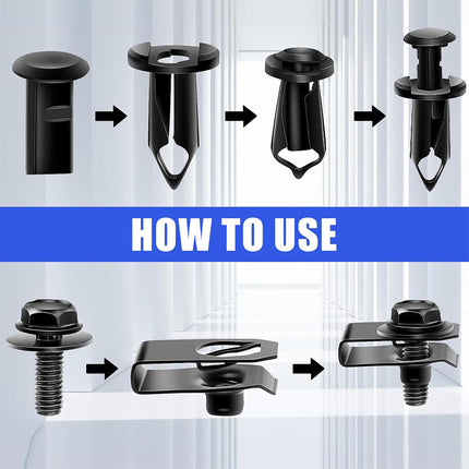 35PCS Auto Parts Screws Fender Bumper Fasteners Anti Rust Corrosion Resistant