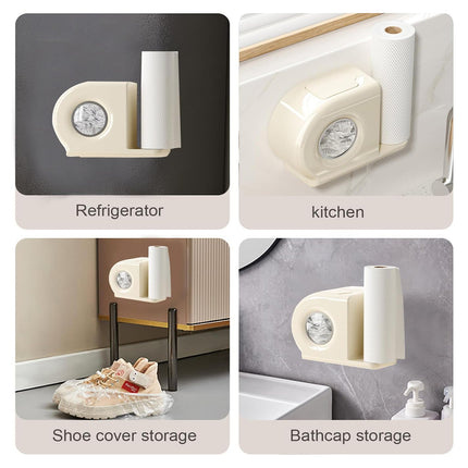 Wall Mounted Kitchen Storage Rack for Plastic Bags Rags Film Organizer Box Use