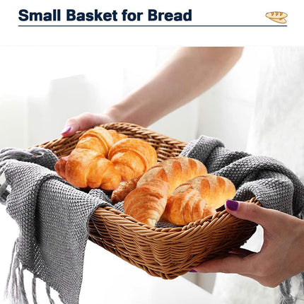 Hand Woven Rattan Tray Snack Serving Dish Hotel Fruits Pastry Plate Basket