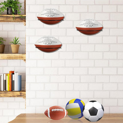 Wall Mounted Football Display Rack Metal Sports Holder for Rugby Soccer Ball Use