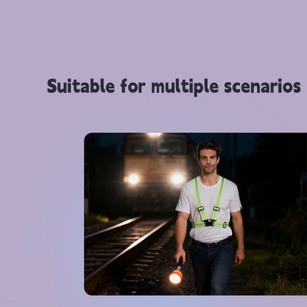 Reflective Shoulder Straps Safety High Visibility Vest for Night Running Cycling
